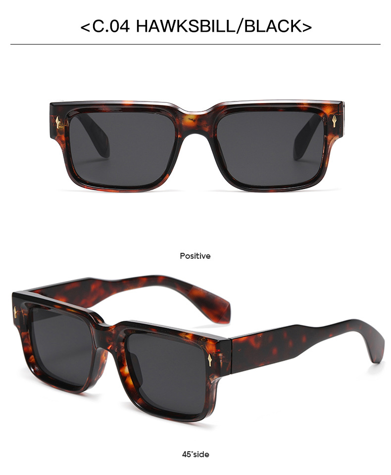 50g Weight Full Frame Glasses Structure Sunglasses Classification Ac, UV400 Protection Lens Material Square Glasses Style Outdoor, Travel Occasion Solid Color Pattern All Seasons Season Unisex Gender Simple Style, Classic Style Style Simple Style Classic Style Solid Color Ac UV400 Protection Square Full Frame Women's Sunglasses 13