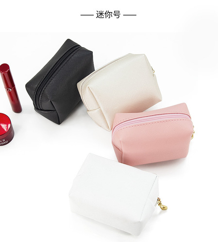 Cosmetic bag ladies foreign trade pu hand portable square waterproof cute travel toiletry storage bag wholesale