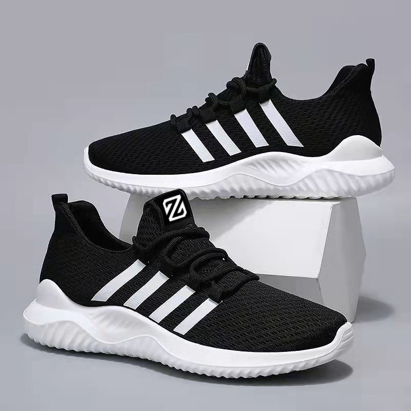 New men's shoes 2023 summer new fly woven breathable sneaker popular men's sneaker casual shoes men's wholesale