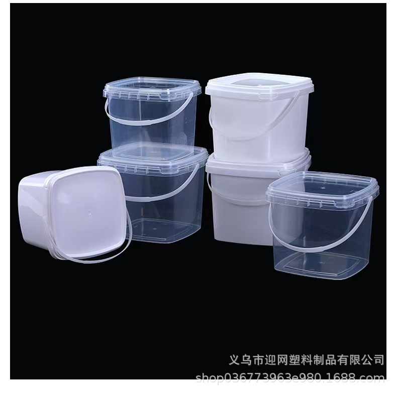 4升食品级手提方桶家用洗衣凝珠分装桶猫粮狗粮小零食包装桶批发