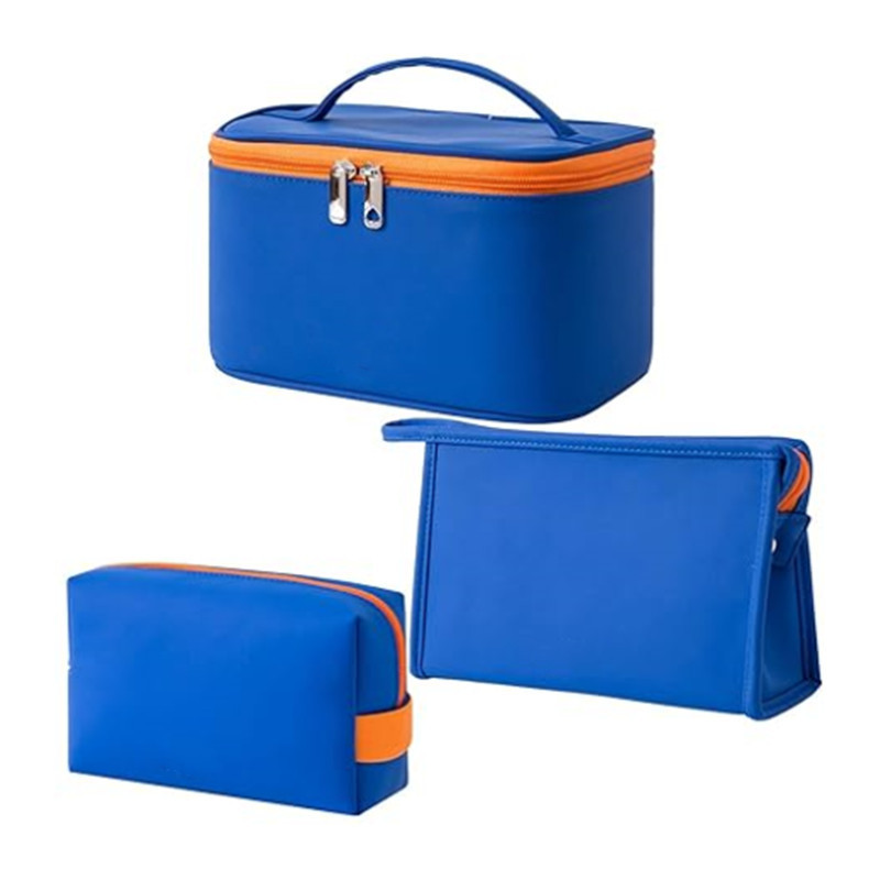 Transfronterizo Amazon nueva bolsa de maquillaje de niñas bolsa de lavado bolsa de transporte de viaje de gran capacidad bolsa de almacenamiento suave de cuero