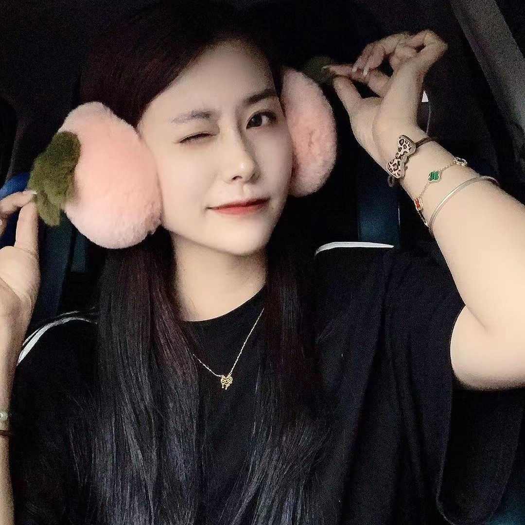 Real Rex conejo piel caqui orejeras Corea del Sur lindo felpa orejeras invierno piel orejeras estirable