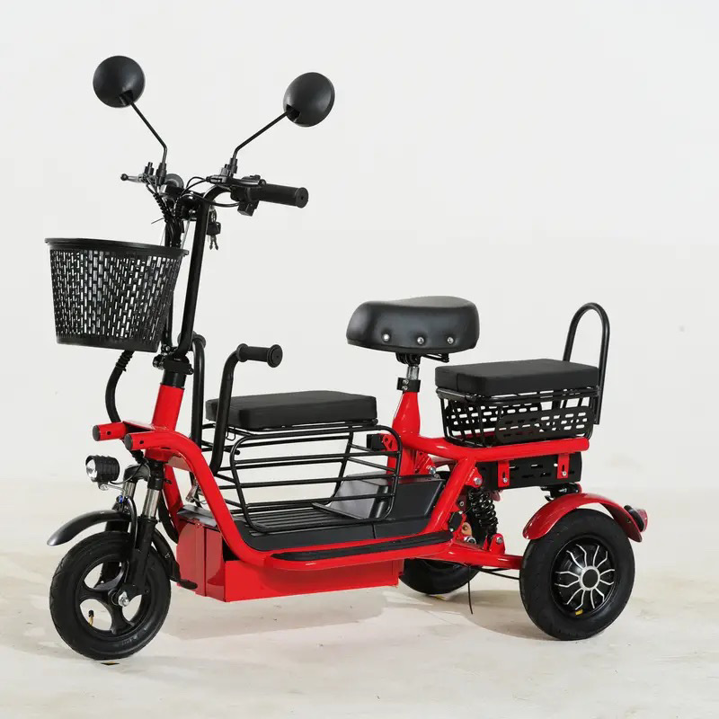 電動三輪車、小型家庭用、高齢者、女性、親子送迎、軽量子供用バッテリーカー、折りたたみ式|undefined