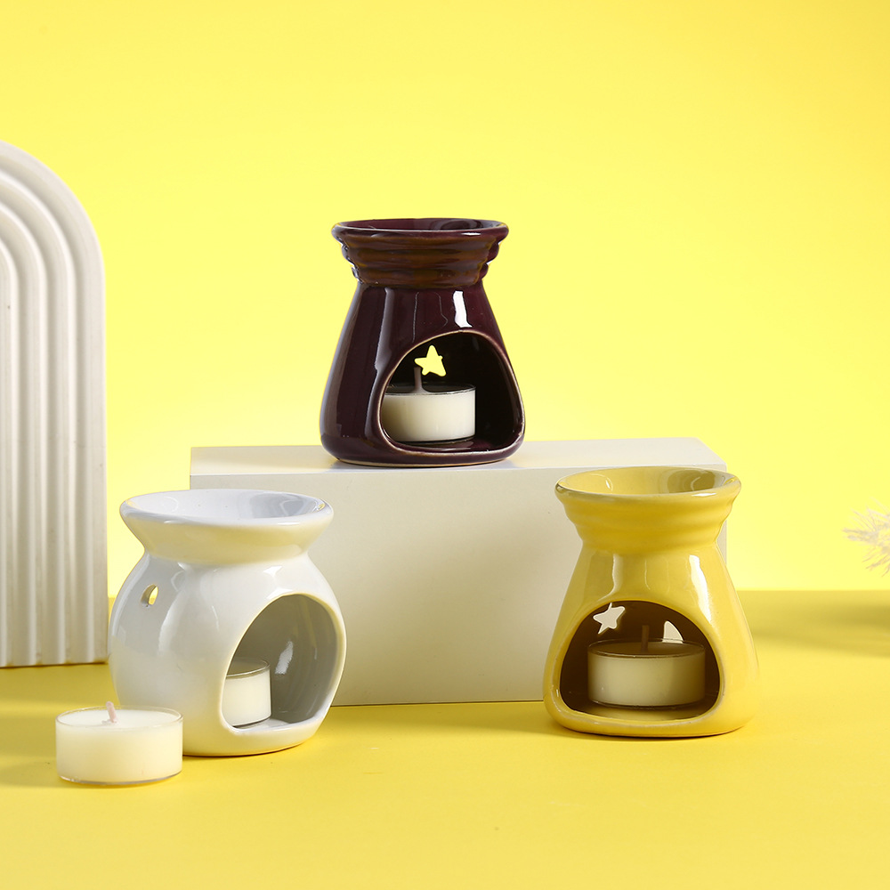 定制茶蜡系列香薰蜡烛礼盒装高级感客厅装饰香氛摆件陶瓷炉香薰