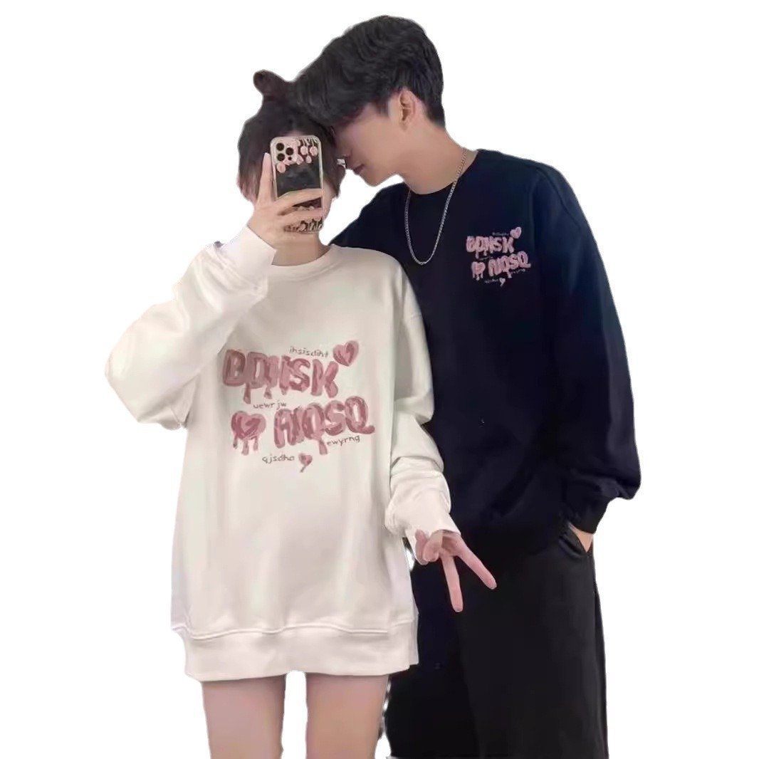 특별한 다른 그물 빨간 연인 새로운 코트 느슨한 국가 트렌드 패션 슈퍼 핫 로맨틱 라운드 넥 스웨터