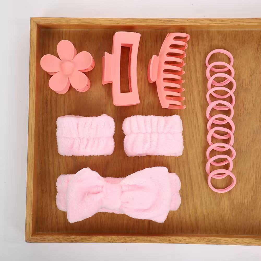 Fuchsia headband, set, 16 pieces