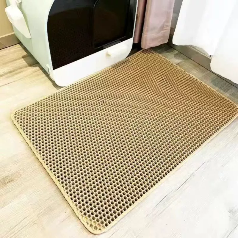 Double-layer Thickened EVA Cat Litter Mat, Washable & Splash-Proof, Multiple Sizes