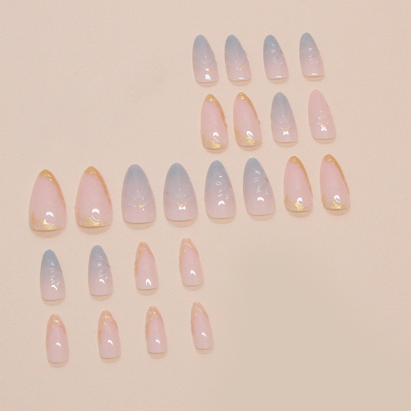 Gradient Color Pattern French Style, Simple Style Style French Style Simple Style Gradient Color ABS Press-on Nails 1 Set