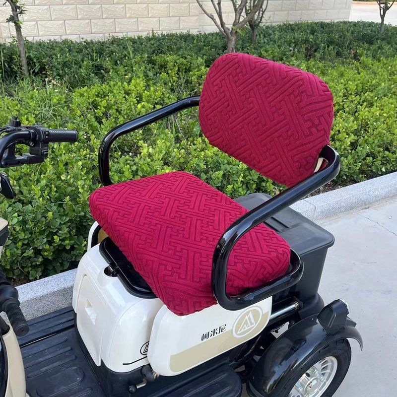 Bubuxian casual tricycle seat cover, suitable for all seasons, cute cartoon electric vehicle seat cushion cover, tricycle seat cover