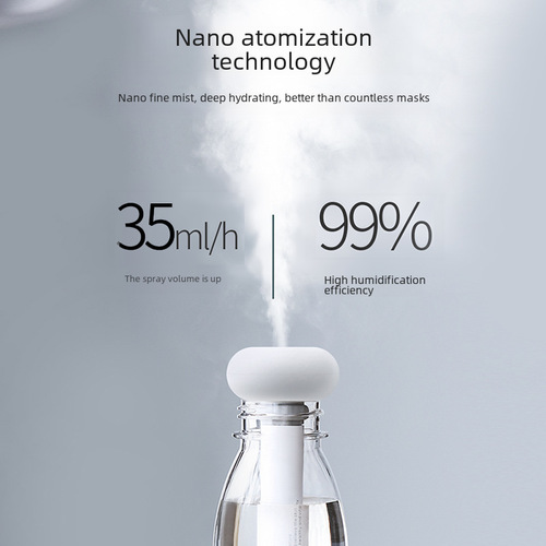 Simple and Sweet Donut Humidifier Mini Portable USB Home Mineral Water Quiet Bedroom Scented Essential Oil Air