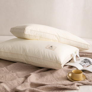 Pure color thickened maternal and child-grade pillow bedding cervical support raw cotton pillow core Japanese hotel pillow core raw cotton dormitory