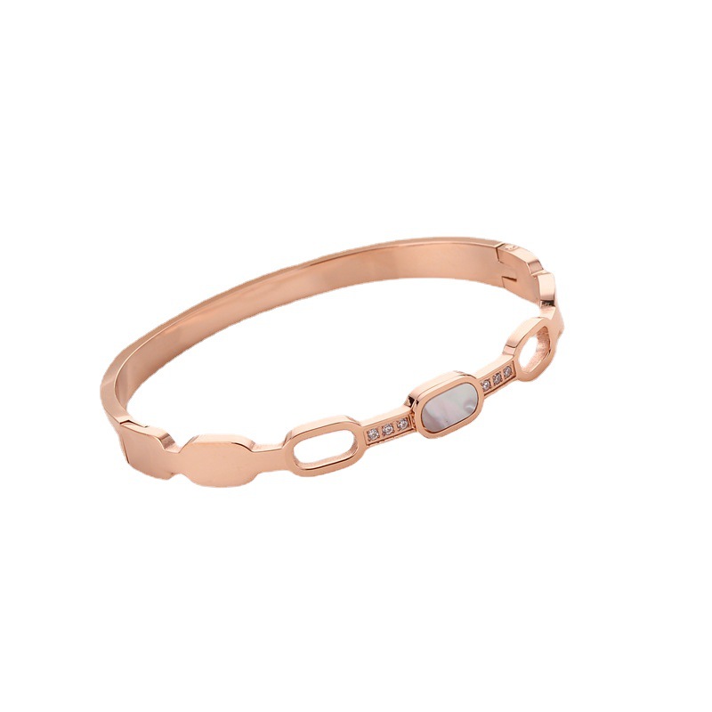 Brazalete de acero de titanio de estilo coreano de moda transfronteriza estilo coreano personalidad de moda damas joyas brazalete de acero inoxidable al por mayor