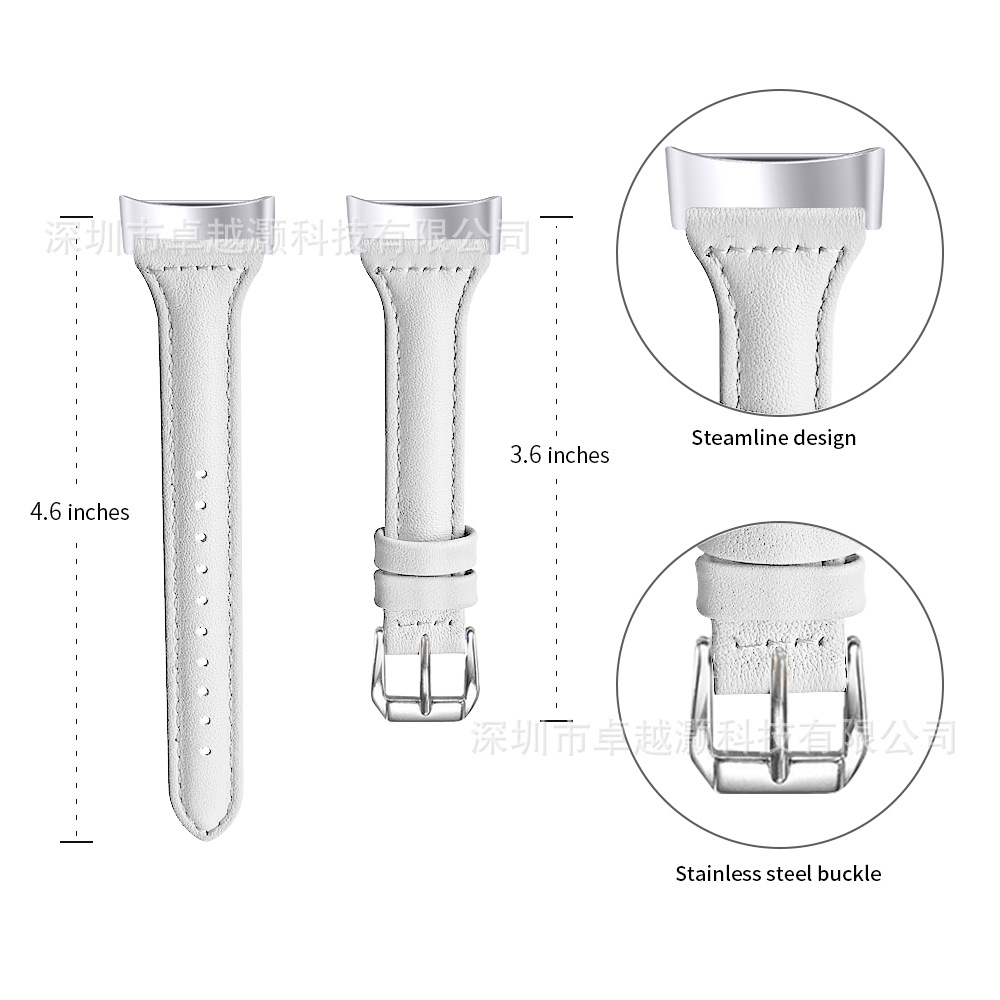 Adecuado para charge6 reloj nueva pequeña cintura en forma de T primera capa de piel de vaca charge5 correa de reloj de cuero genuino en stock