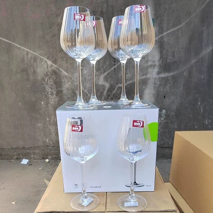 青苹果红酒杯套装家用五件套葡萄酒杯醒酒器北欧高端高脚杯子酒具