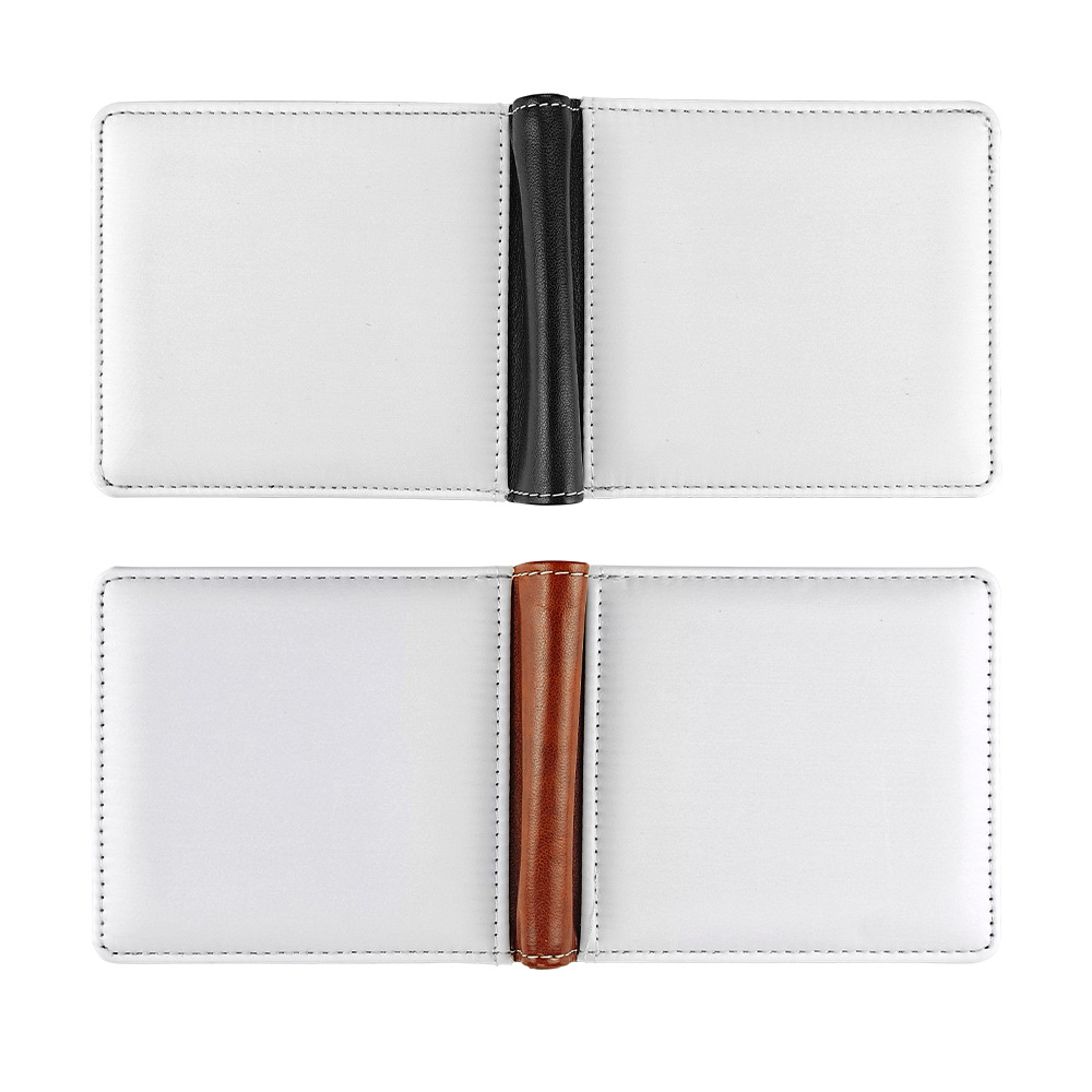 Venta directa de fábrica sublimación impresión de doble cara versión de marco billetera de cuero posición de tarjeta múltiple al por mayor