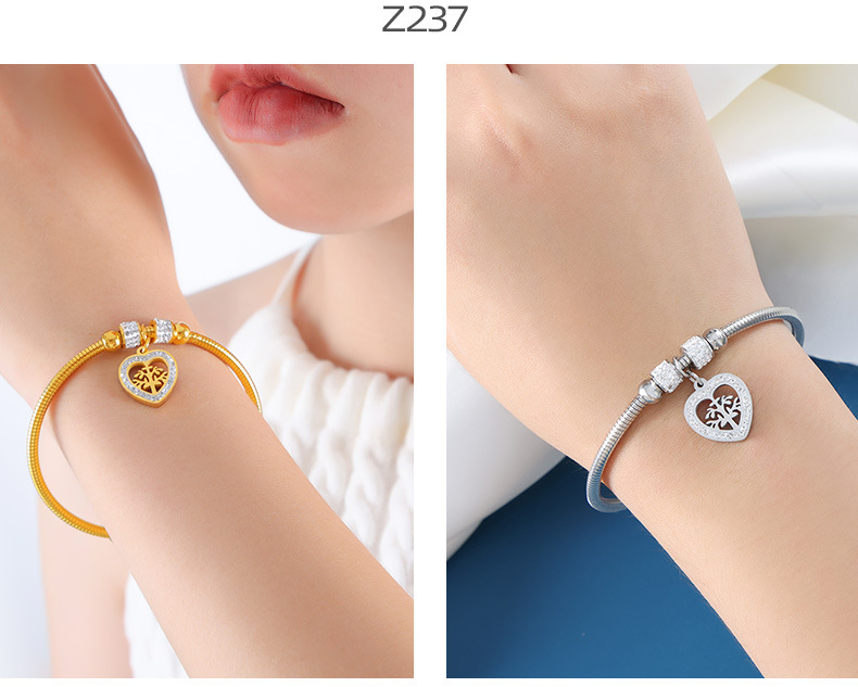 Pendant Bracelet Set Magnetic Attraction Titanium Steel Bangles_voghion.com