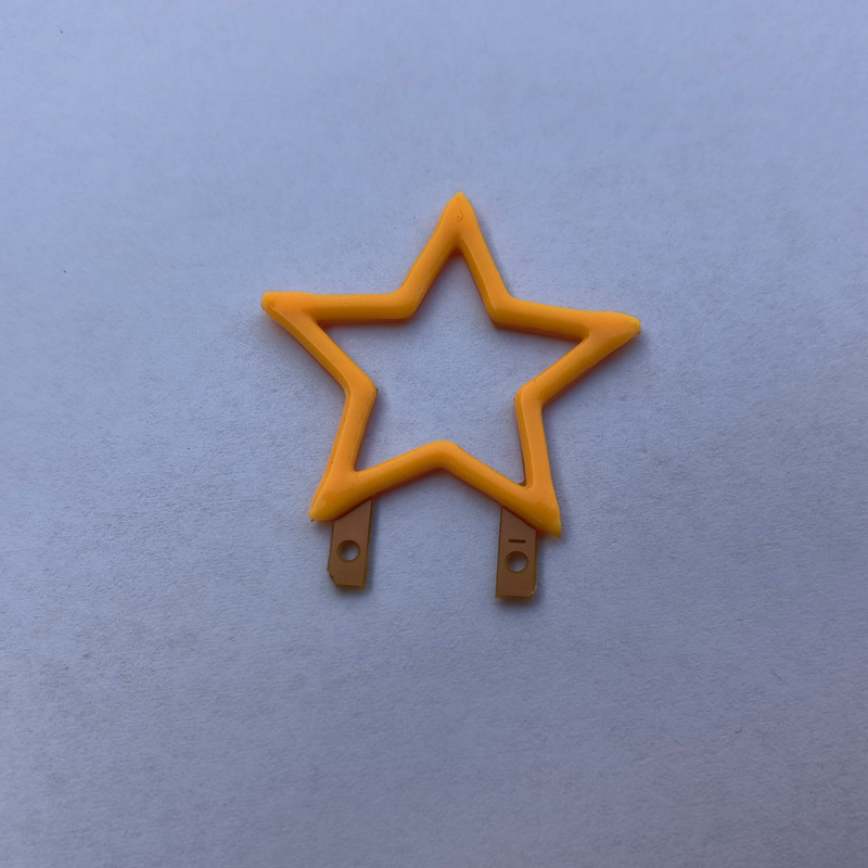 LED燈片 工藝品 複古裝飾燈 聖誕燈 五角星 3V 黃光 工廠現貨供應