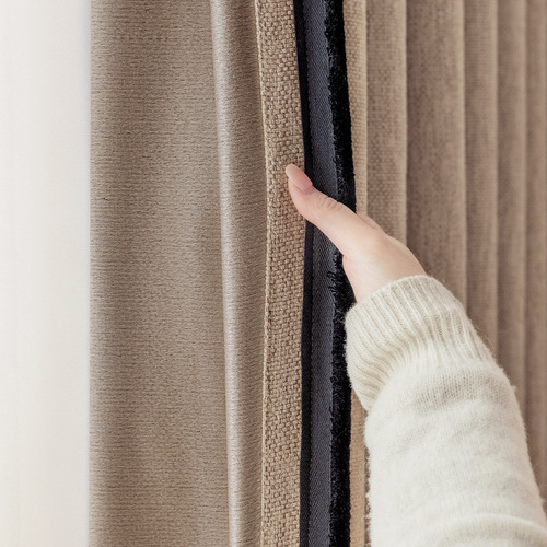 French vintage mid-century style curtain fabric Semi-winter 1500g original chenille blackout curtains set living room bedroom