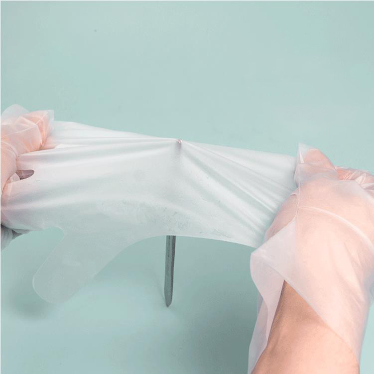 TPE手套抽取式加厚家用食品级透明手套柔软弹性一次性TPE塑料手套