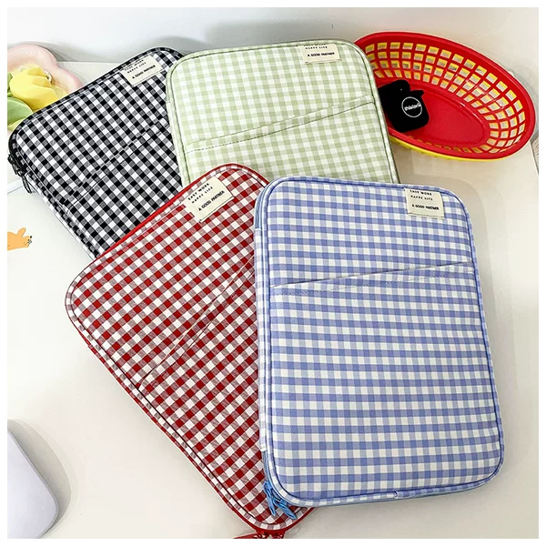 Korean Livework Plaid iPad Tablet Bag MacBook 13inch Apple Notebook Inner Sleeve Bag