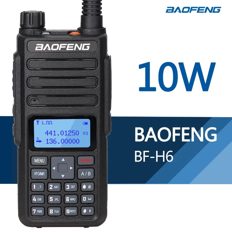 Рация Baofeng BF-H6 Zhen, 10 Вт высокая мощность, двухступенчатая, для автономного уличного использования