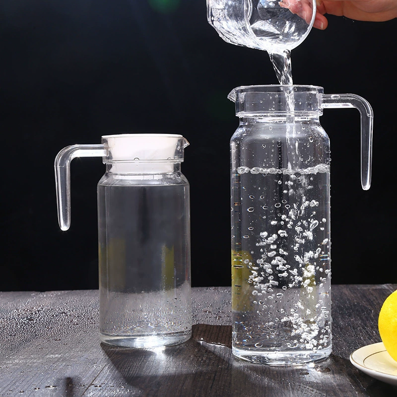 Аcrylic capacious pocket flask for home use, transparent teapot, wholesale