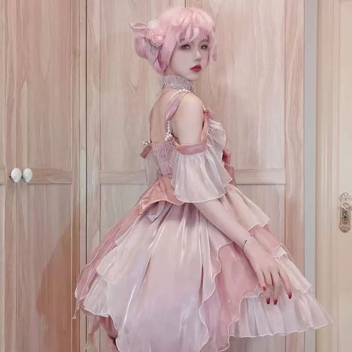 Маленькая цветочная фея, маленькое цветочное свадебное платье в стиле Лолиты, великолепное элегантное платье JSK, одежда с цветочной феей, косплей, An'an Lolita