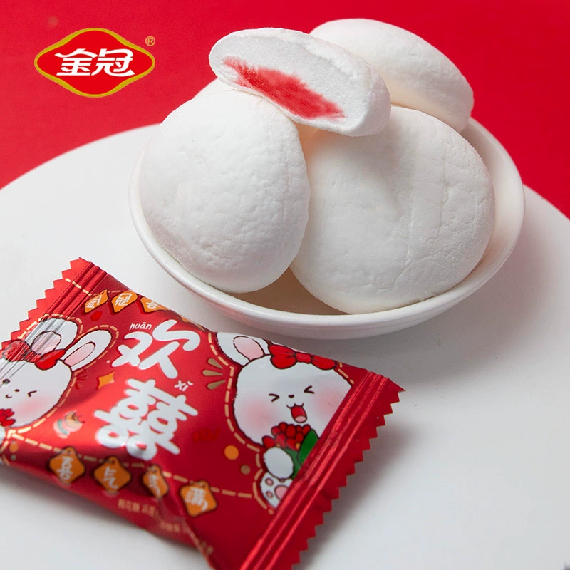 Конфета-сэндвич с клубничным вкусом на 1 фунт, Huanxi Marshmallow, свадебное памятное изделие, оптовая продажа