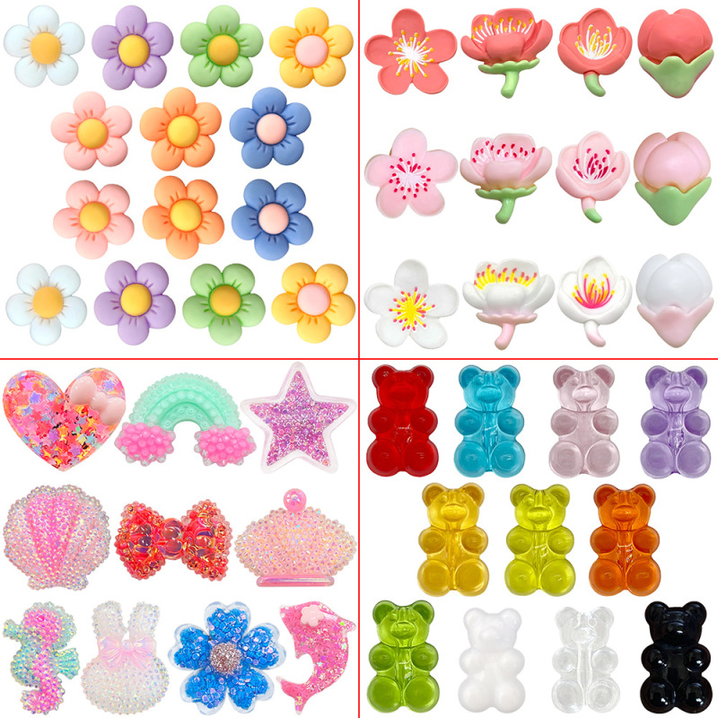 Premium Crystal Resin Shoe Flower Set, Shoe Charms, Bowknots, Cartoon Stitch, Spider-Man Shoe Accessories