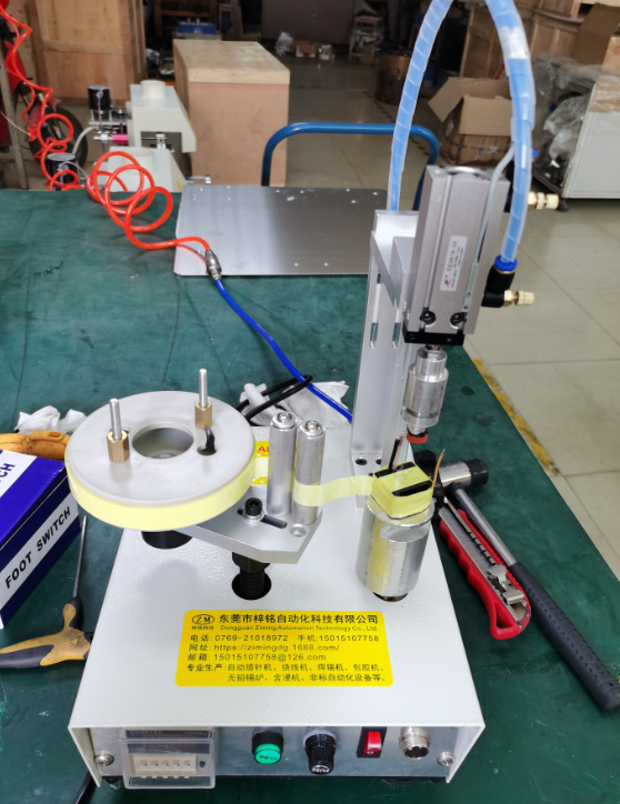 变压器外围胶带包胶机TM-1000S高低频变压器外围胶布半自动包胶机