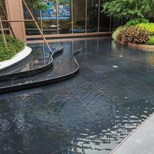 黑金沙花岗岩水景石天然石材压顶雕刻景观石造景流水