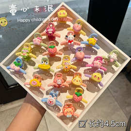 diy小鲨鱼夹子批发韩版儿童发夹女童发卡可爱公主彩色小鲨鱼夹子