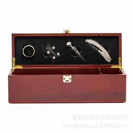 新款木质红酒盒翻盖酒具葡萄酒瓶包装盒节日送礼红酒礼品盒白酒盒