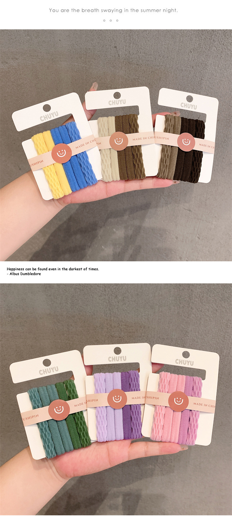 Simple Style Solid Color Rubber Band Hair Tie display picture 2