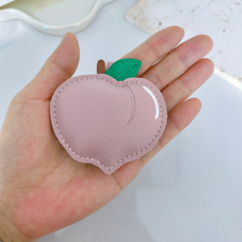 DIY饰品包包挂饰配件 PU皮革苹果水果类食物类辅料半成品钥匙挂件|undefined