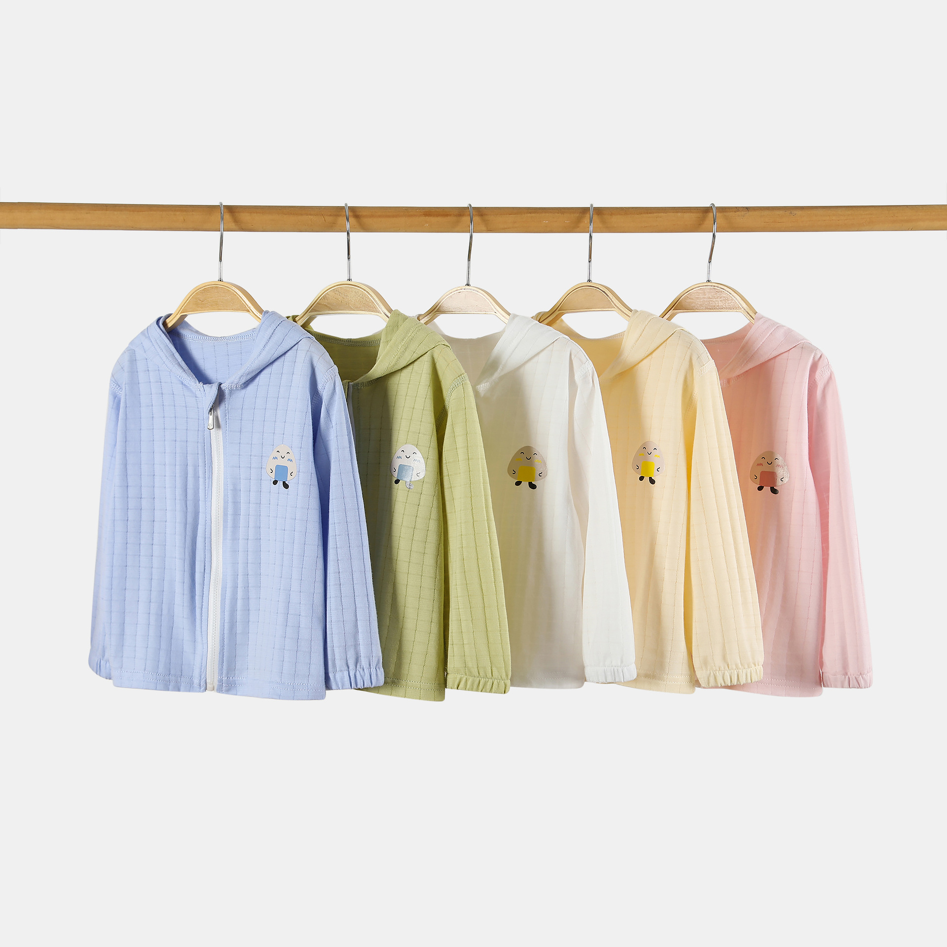 Children's sun-protective clothing, skin-friendly fabric, unisex baby hoodie ice silk coat, infant summer mesh thin air-conditioning shirt