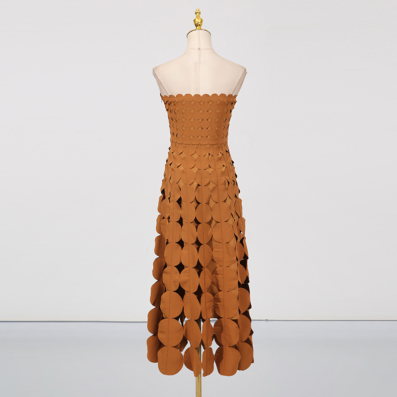 Tube Top Dress Summer Hollow Out Cutout out Solid Color Dress 17 Tube Top Dress Summer Hollow Out Cutout Out Solid Color Dress