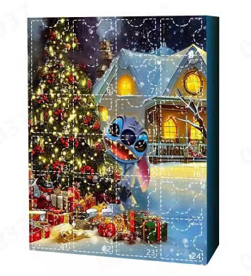 thumbnail image 1 of Calendario de Adviento de Navidad Calendario de Adviento de Navidad 24 Cuenta regresiva Stitch Disney Lindos adornos de Mickey Muñeca de caja sorpresa hecha a mano de Mickey Mouse, 1 of 5