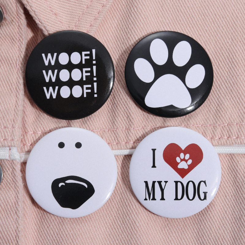 Alloy Material Best Seller In  Tinplate Brooch Golden M Badge Creative Cartoon Pin