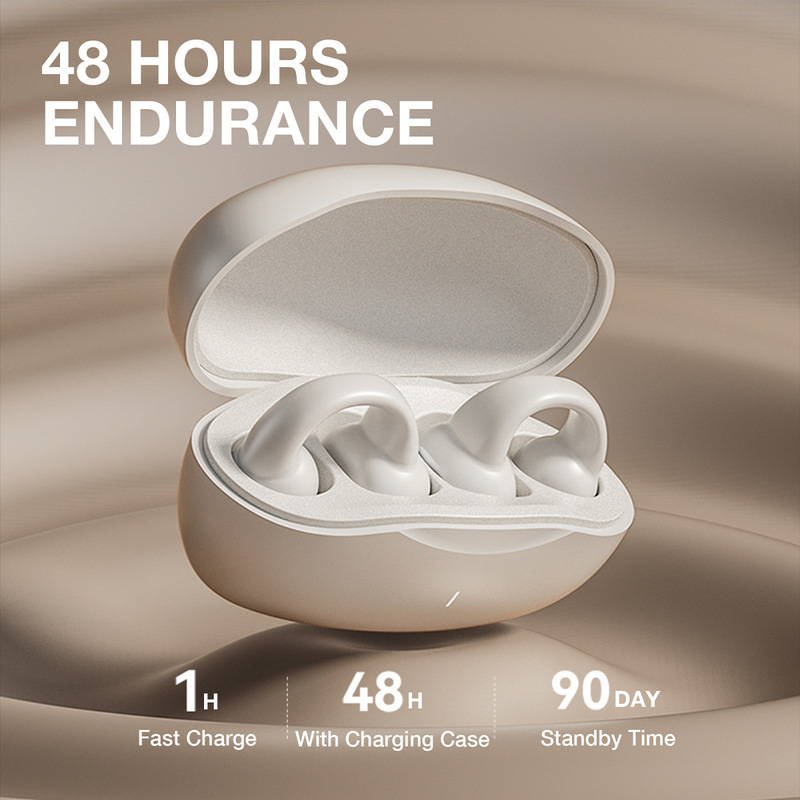 Cross-Border Hot-Selling Product, 24-Hour Shipping, Ce/Rohs Certified, Dropshipping, Clip-On Ear Bluetooth Headset 5.4, Comfortable to Wear for Long Periods