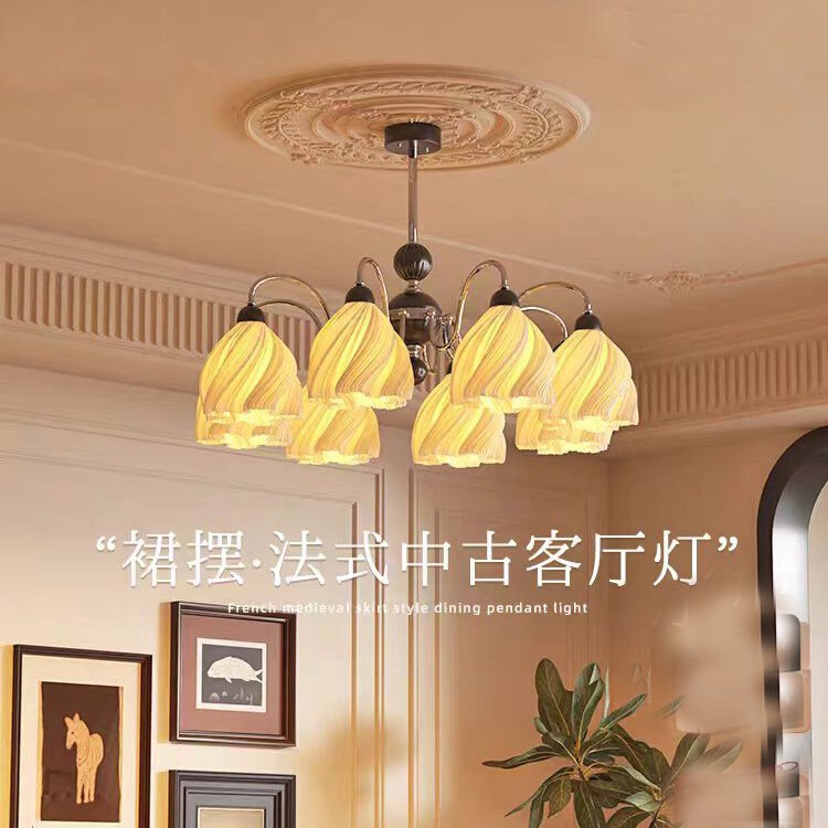 French-Style Vintage High-End Living Room Chandelier, New Chinese Style, Atmospheric and Ultra-Bright Main Light for the Hall, Bedroom Ambiance French-Style Vintage High-End Living Room Chandelier, New Chinese Style, Atmospheric and Ultra-Bright Main Light for the Hall, Bedroom Ambiance