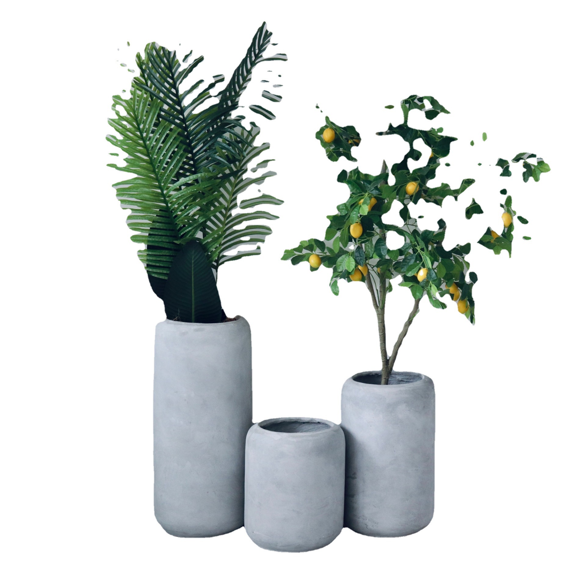 Simple nórdico cilíndrico moderno simple creativo piso cuenca salón balcón arreglo floral artesanía planta verde maceta