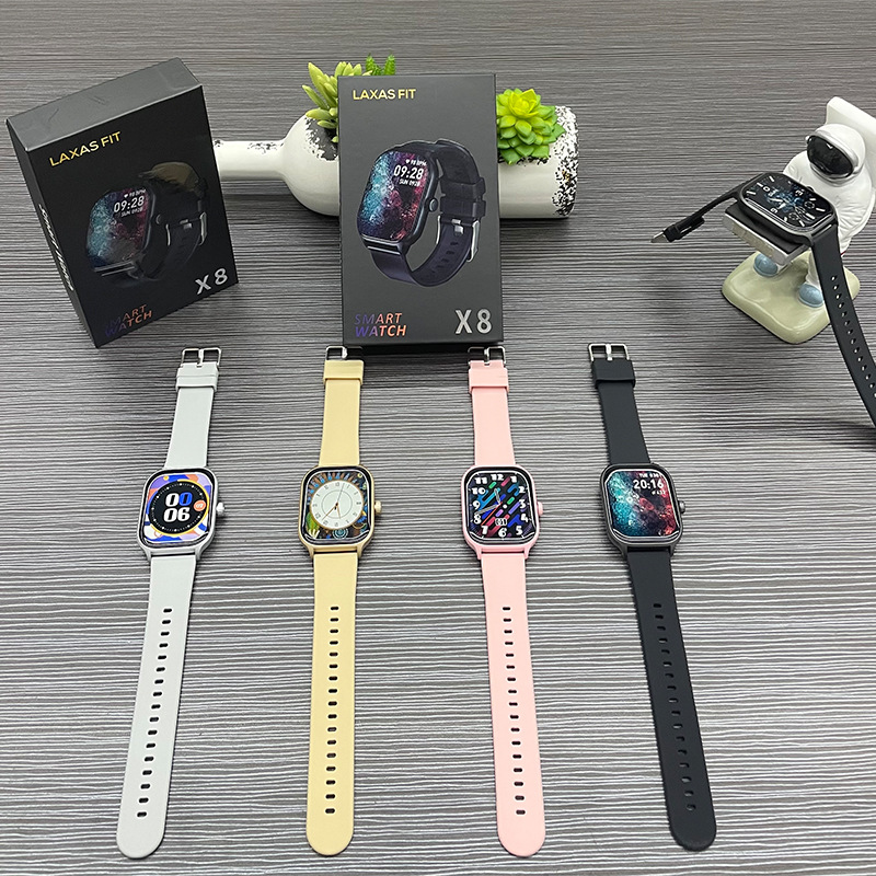 TEMU Duoduo Cross-border X8 inteligente reloj de moda impermeable 2.01 pantalla grande llamada Bluetooth presión arterial verdadera oxígeno en sangre