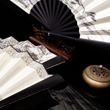 扇子折扇中风男士绢布扇古代汉服随身便携摄影装饰礼品扇学生包邮
