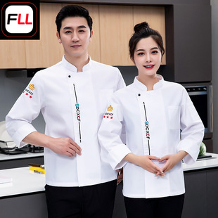 2023 new hotel chef clothes men's and women's work clothes Spring and Autumn long sleeve waterproof