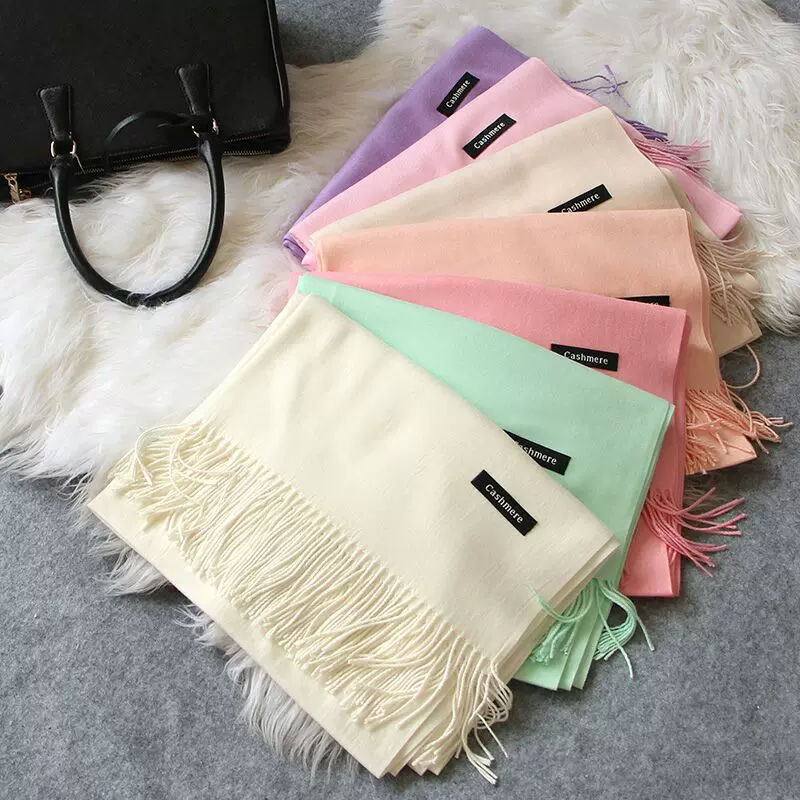 加工定制围巾女围巾冬天爆款仿羊绒围巾围巾纯色保暖围巾秋冬围巾