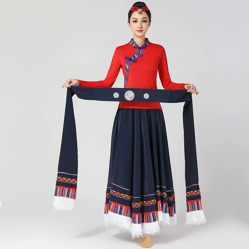 Классический этнический комплект, практика, длинная юбка, костюм, чонсам, этнический стиль