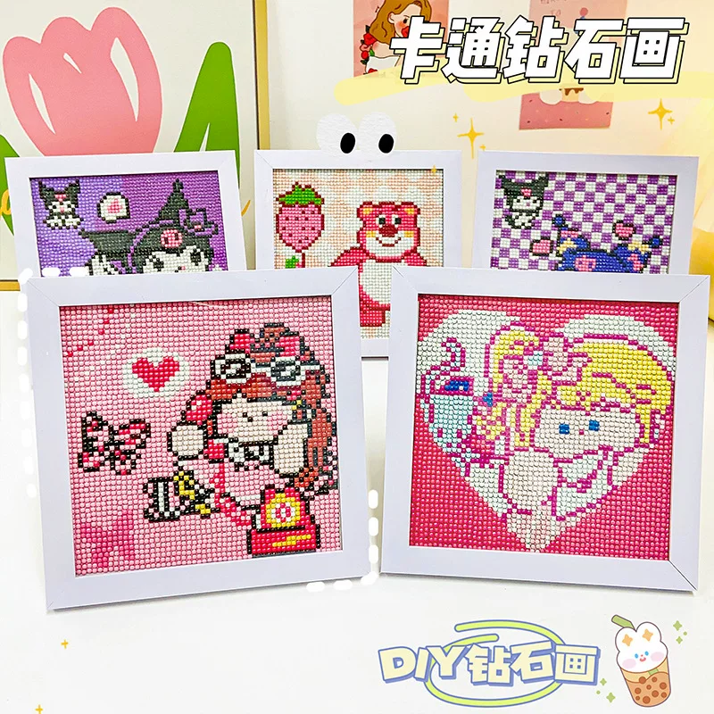Мультяшная цифровая игрушка, DIY, с бриллиантовой инкрустацией