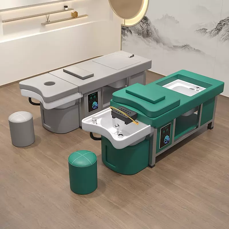 高端美容院洗头足疗一体床养生会所足浴泡脚头疗床采耳按摩洗头床
