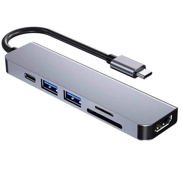 6-in-1 ドッキング ステーション タイプ C ハブ コンピューター 4K HD USB-C PD 充電 HDMI ハブ ドッキング ステーション|undefined